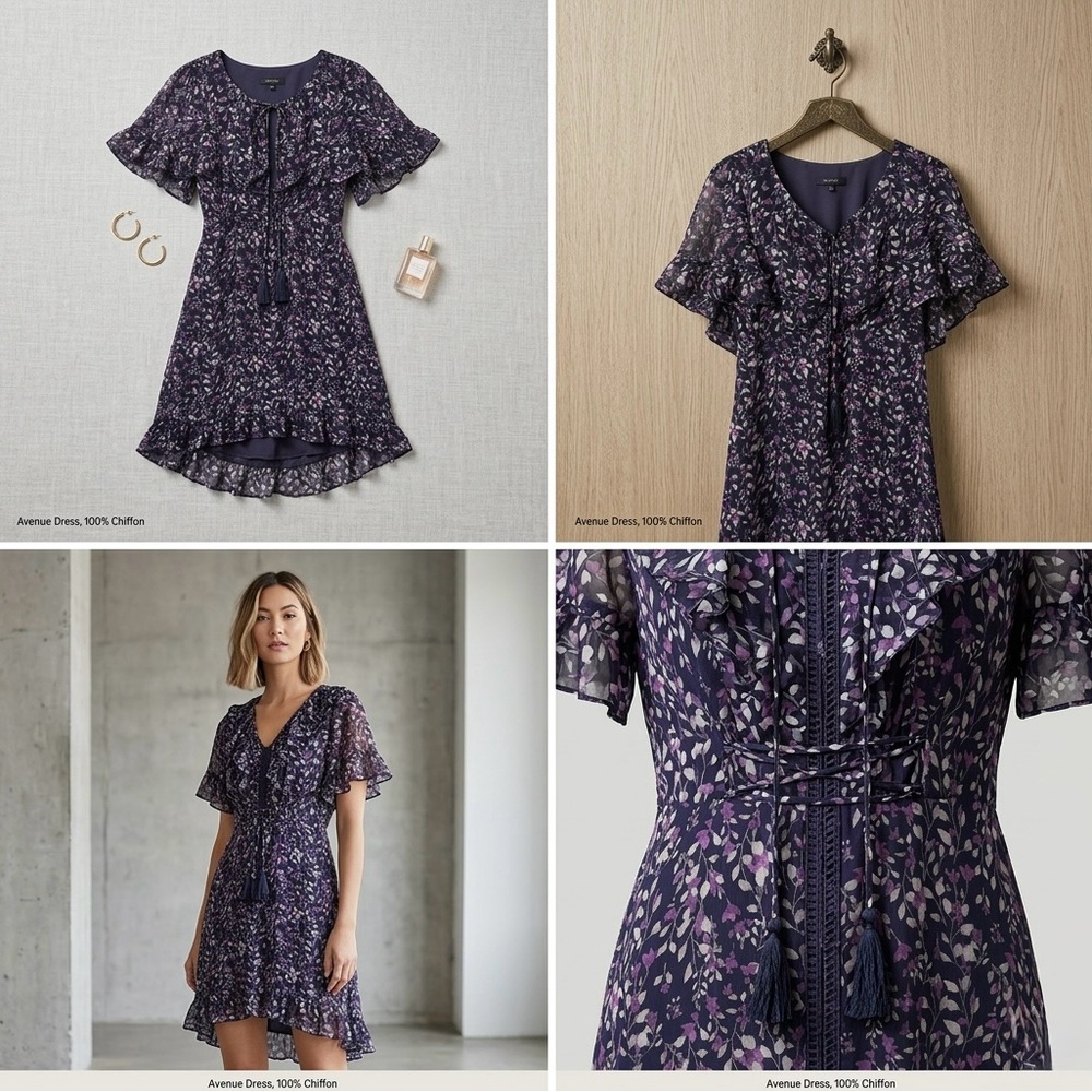 Lea & Viola floral ruffle mini dress | Size L